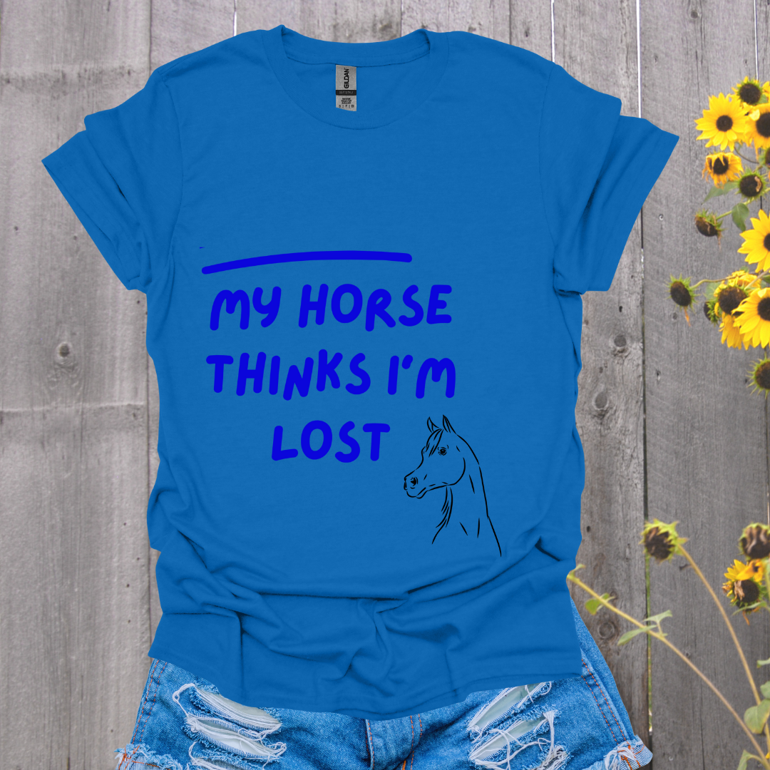 My Horse Thinks I'm Lost Endurance Rider Softstyle T-Shirt
