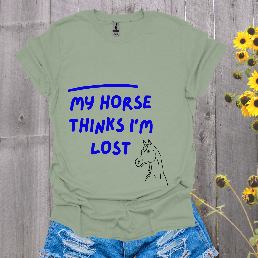 My Horse Thinks I'm Lost Endurance Rider Softstyle T-Shirt