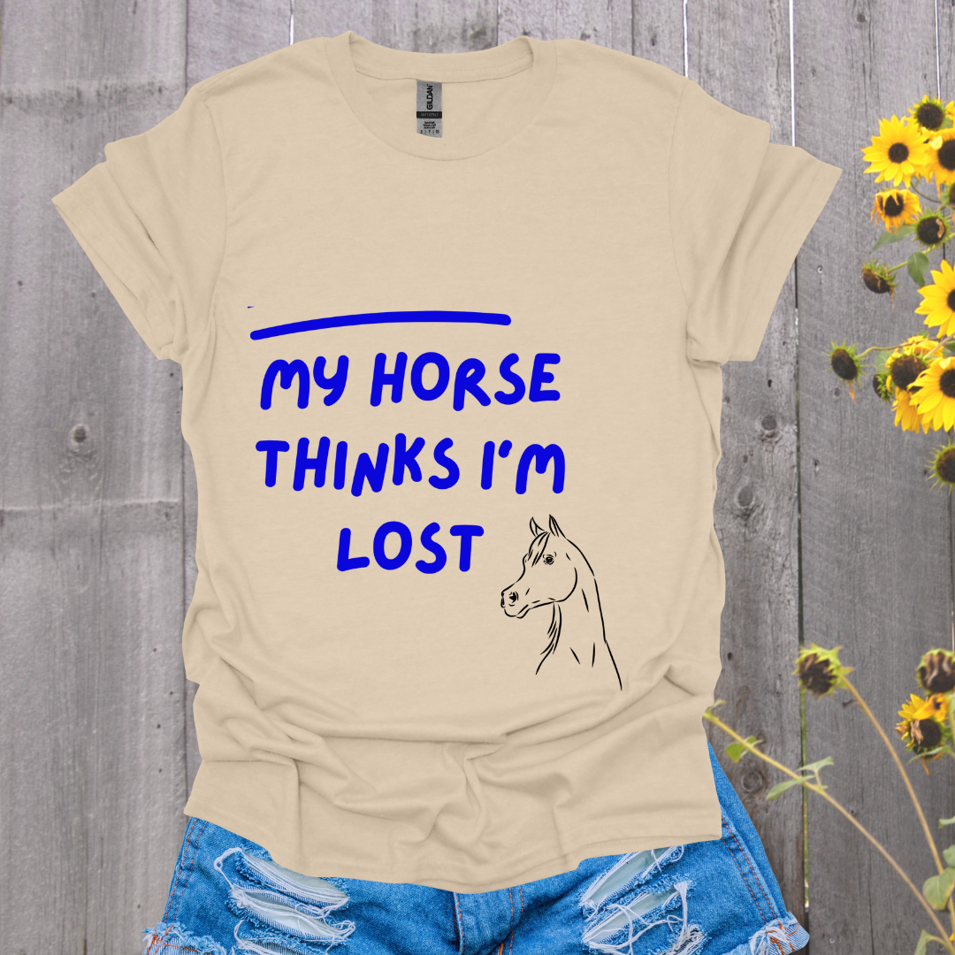 My Horse Thinks I'm Lost Endurance Rider Softstyle T-Shirt