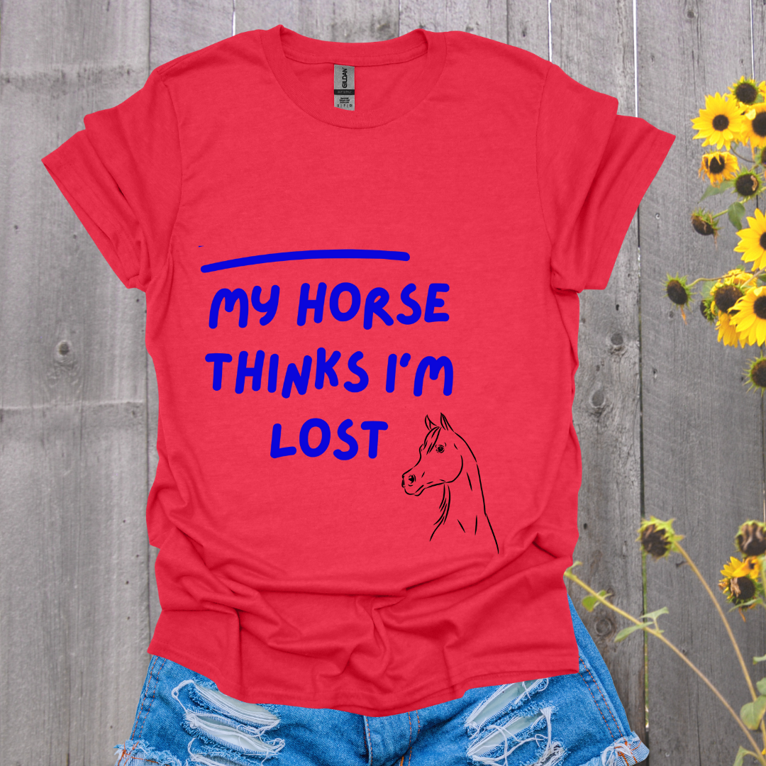 My Horse Thinks I'm Lost Endurance Rider Softstyle T-Shirt