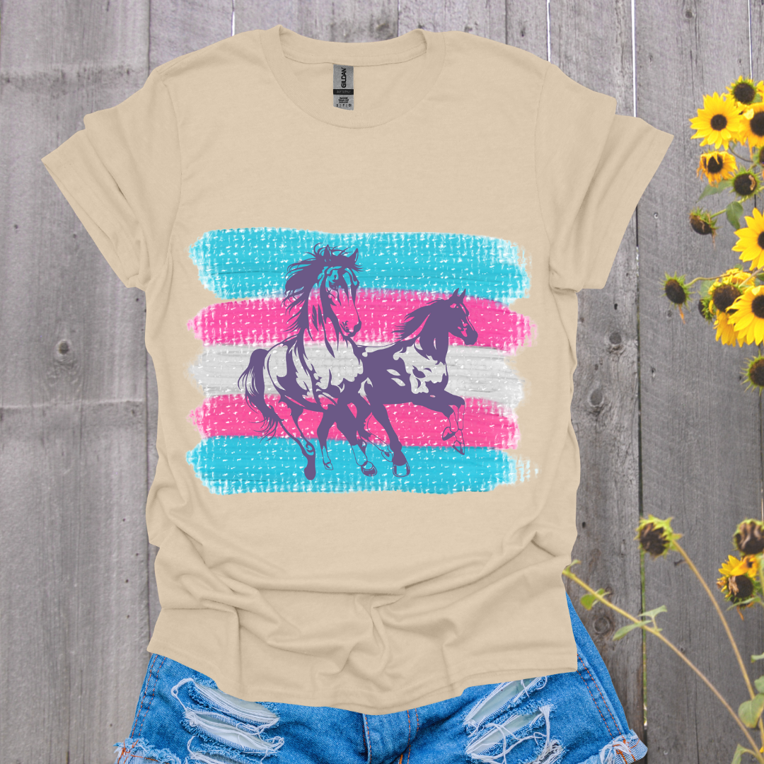 Trans Flag Horse T-Shirt