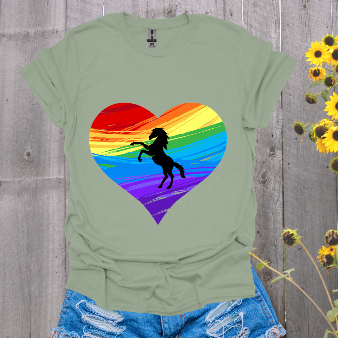 Rainbow Horse T-Shirt - Unisex Softstyle