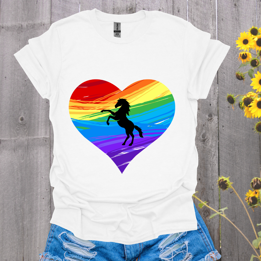 Rainbow Horse T-Shirt - Unisex Softstyle