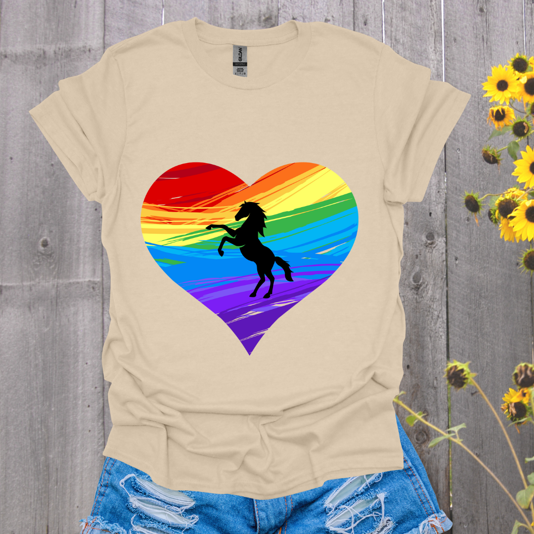 Rainbow Horse T-Shirt - Unisex Softstyle