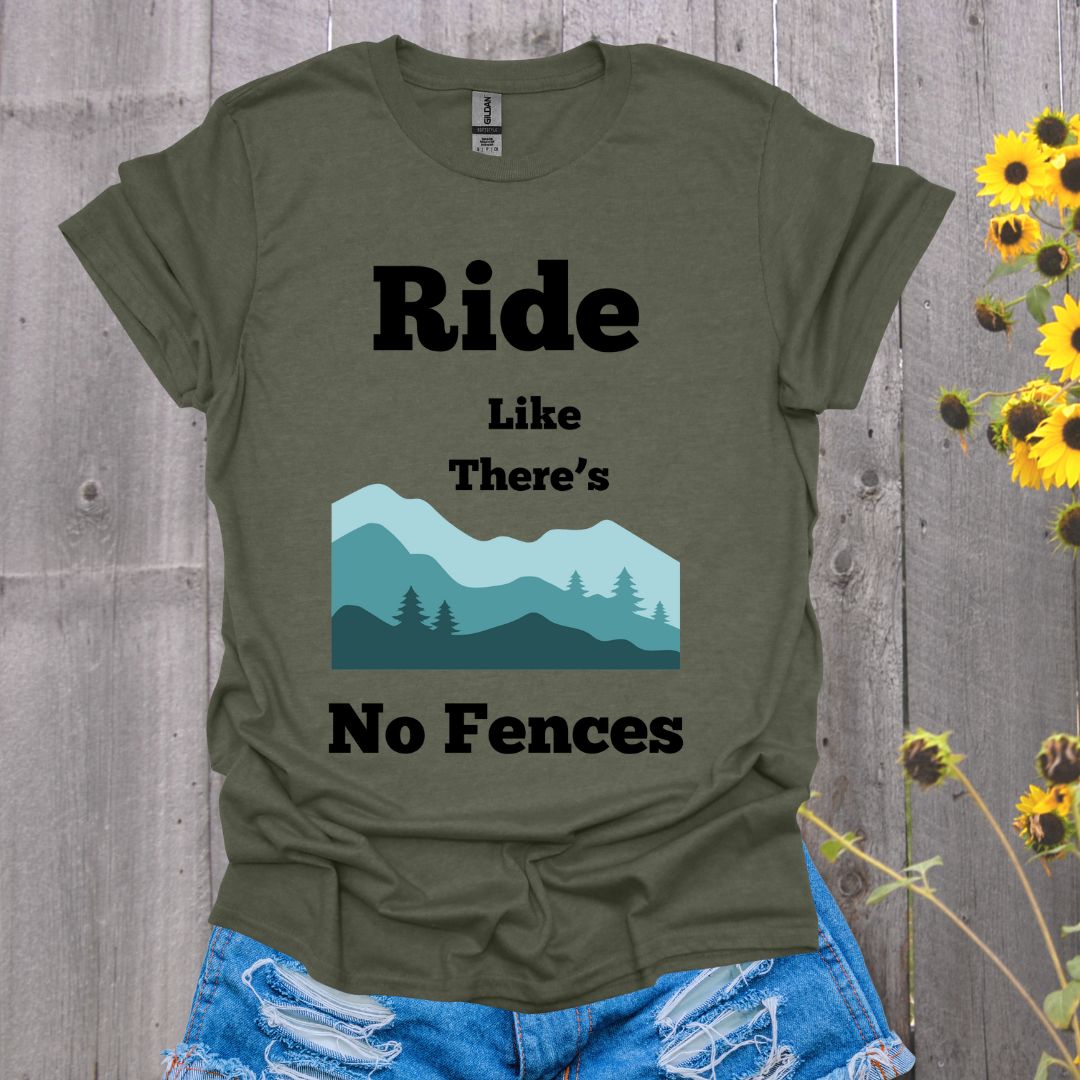 Ride Like There's No Fences Softstyle T-Shirt