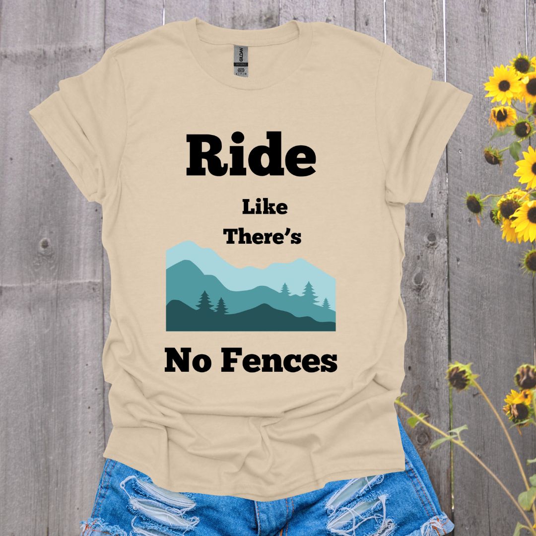 Ride Like There's No Fences Softstyle T-Shirt