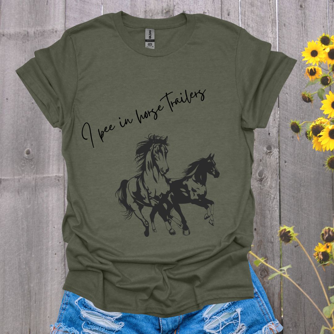 Equestrian Themed T-Shirt 'I Pee in Horse Trailers'