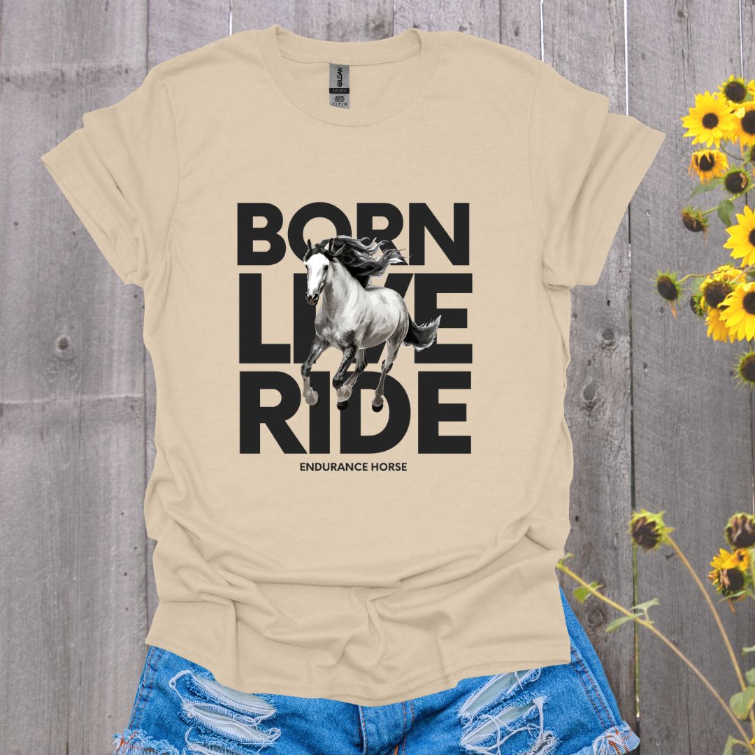 Born Live Ride Horse Softstyle T-Shirt