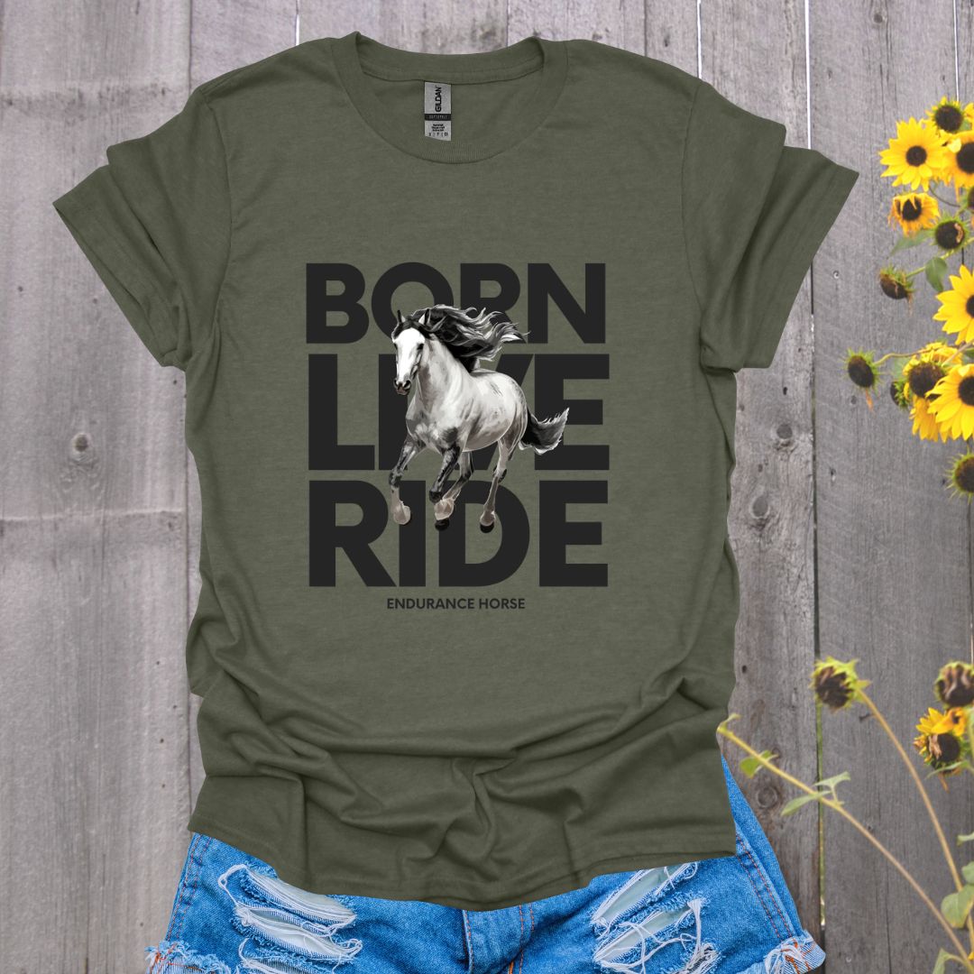 Born Live Ride Horse Softstyle T-Shirt