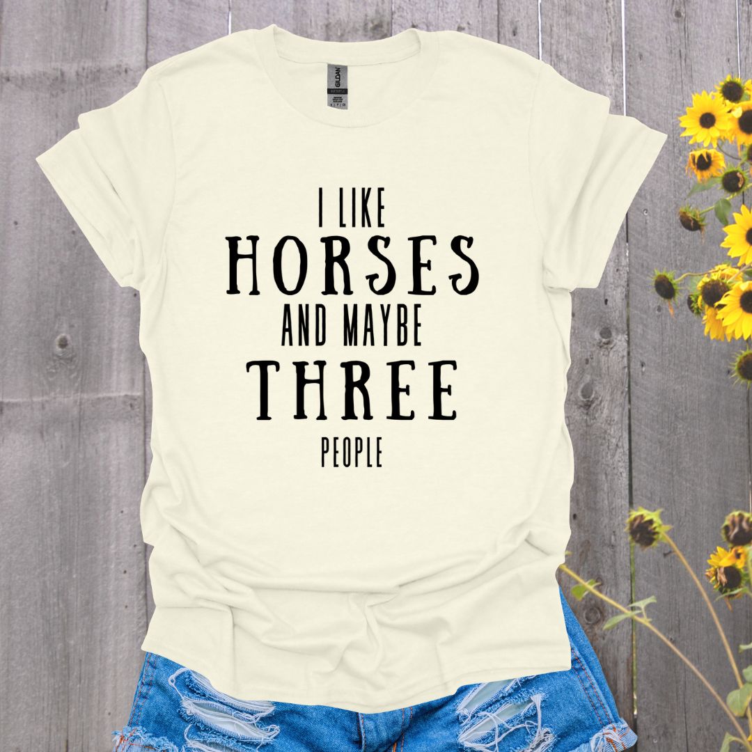 I Like Horses T-Shirt - Unisex Softstyle