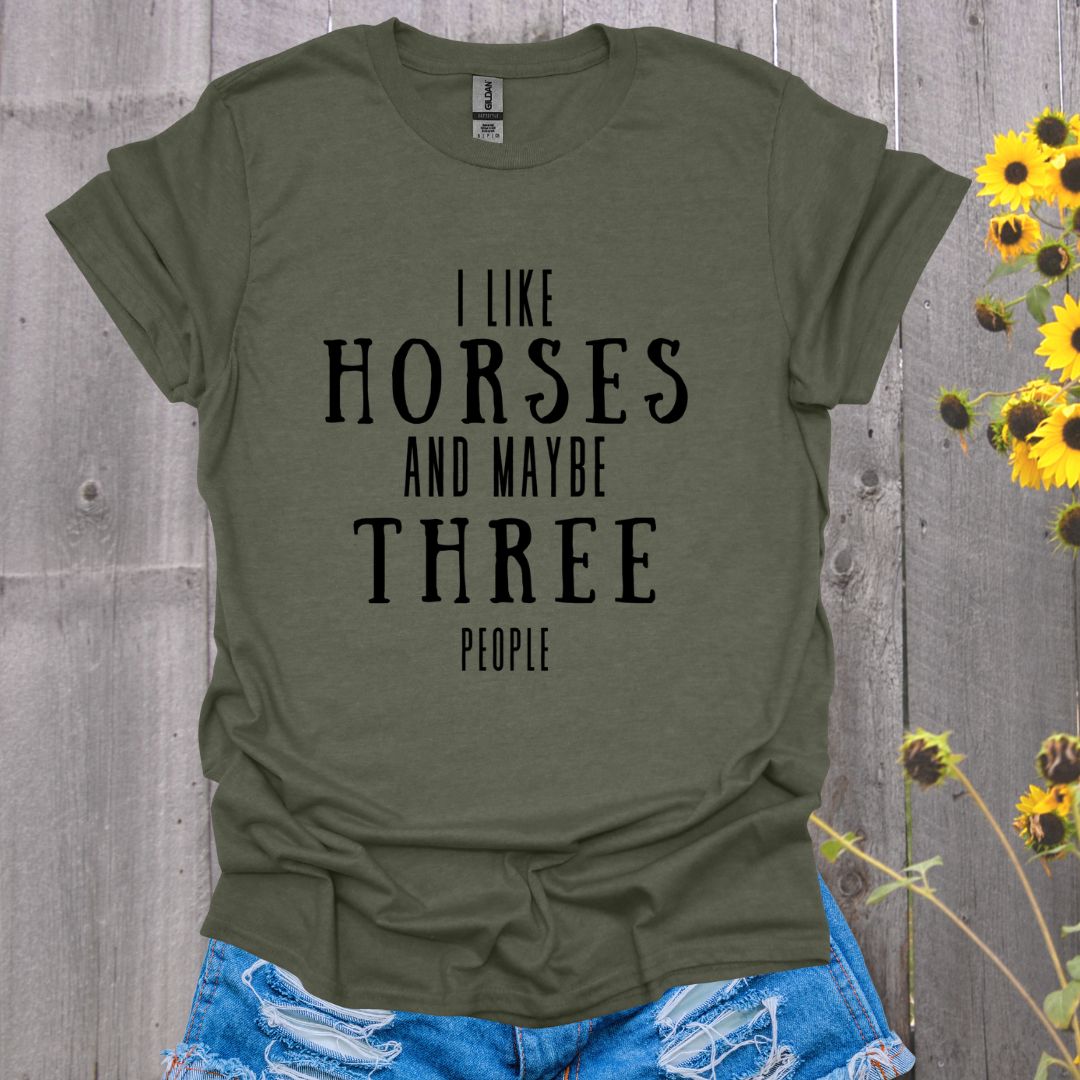 I Like Horses T-Shirt - Unisex Softstyle