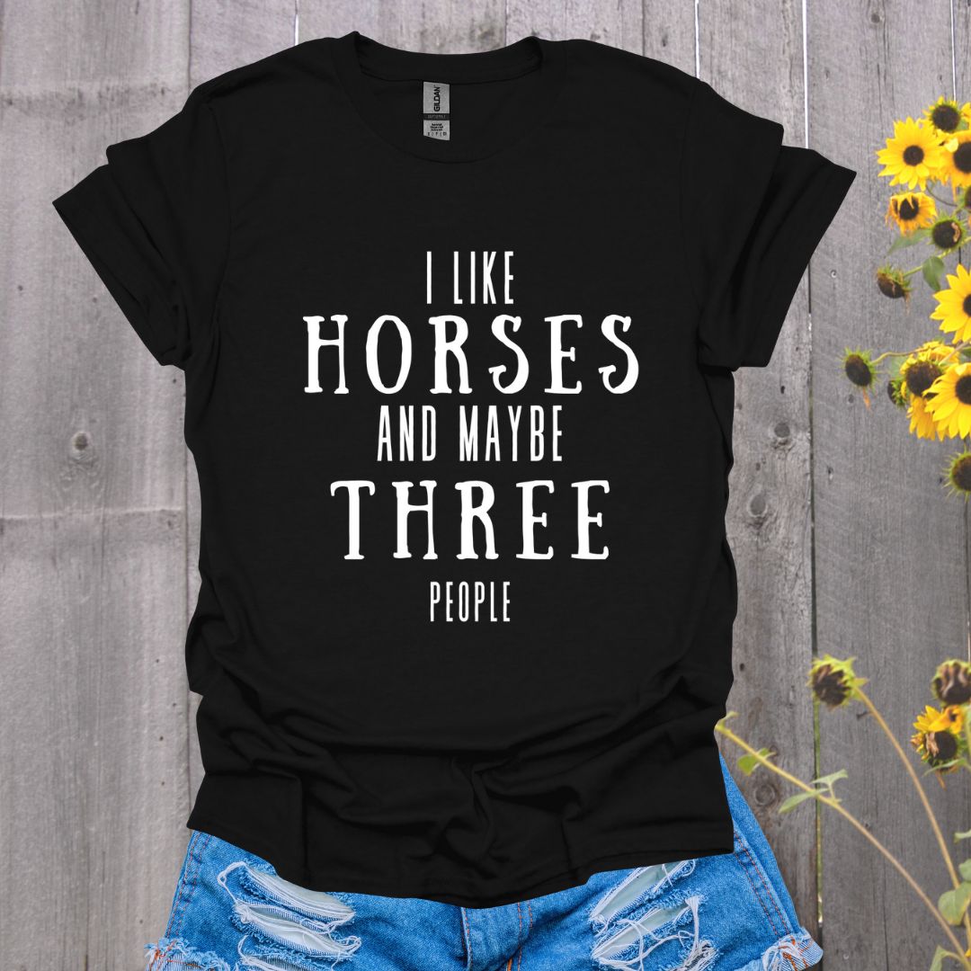 I Like Horses T-Shirt - Unisex Softstyle