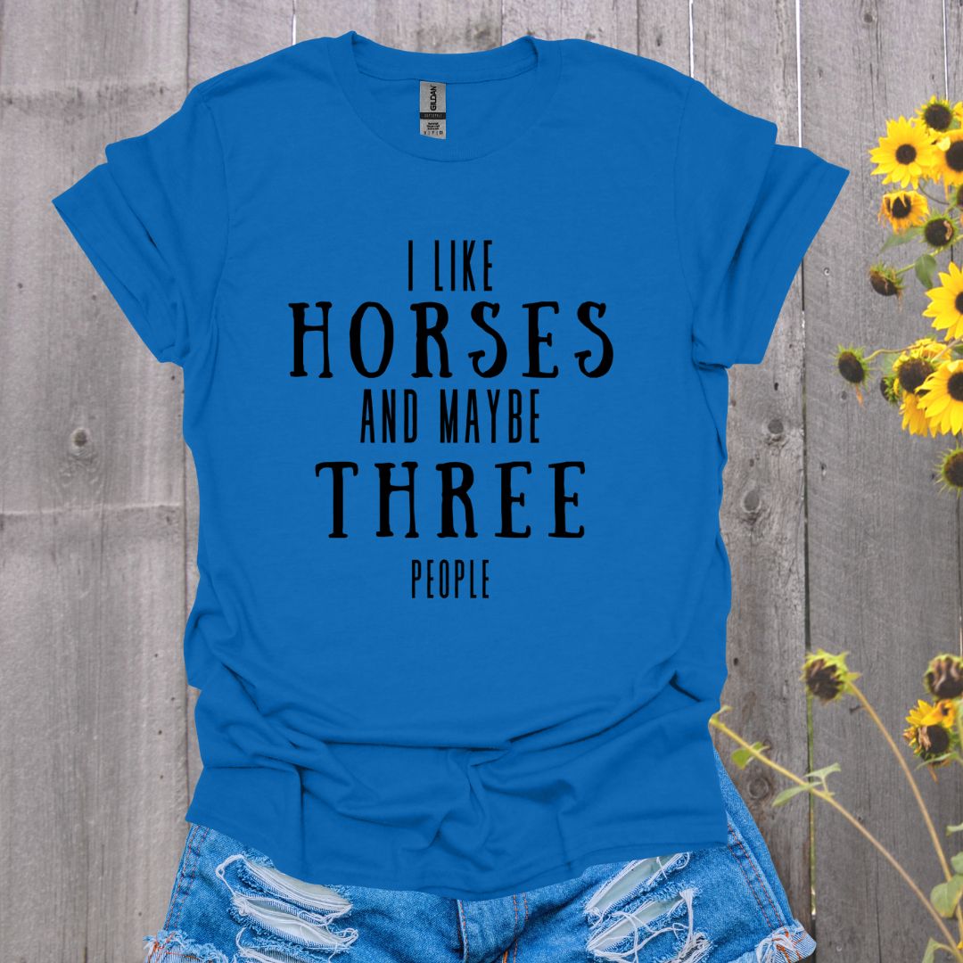 I Like Horses T-Shirt - Unisex Softstyle