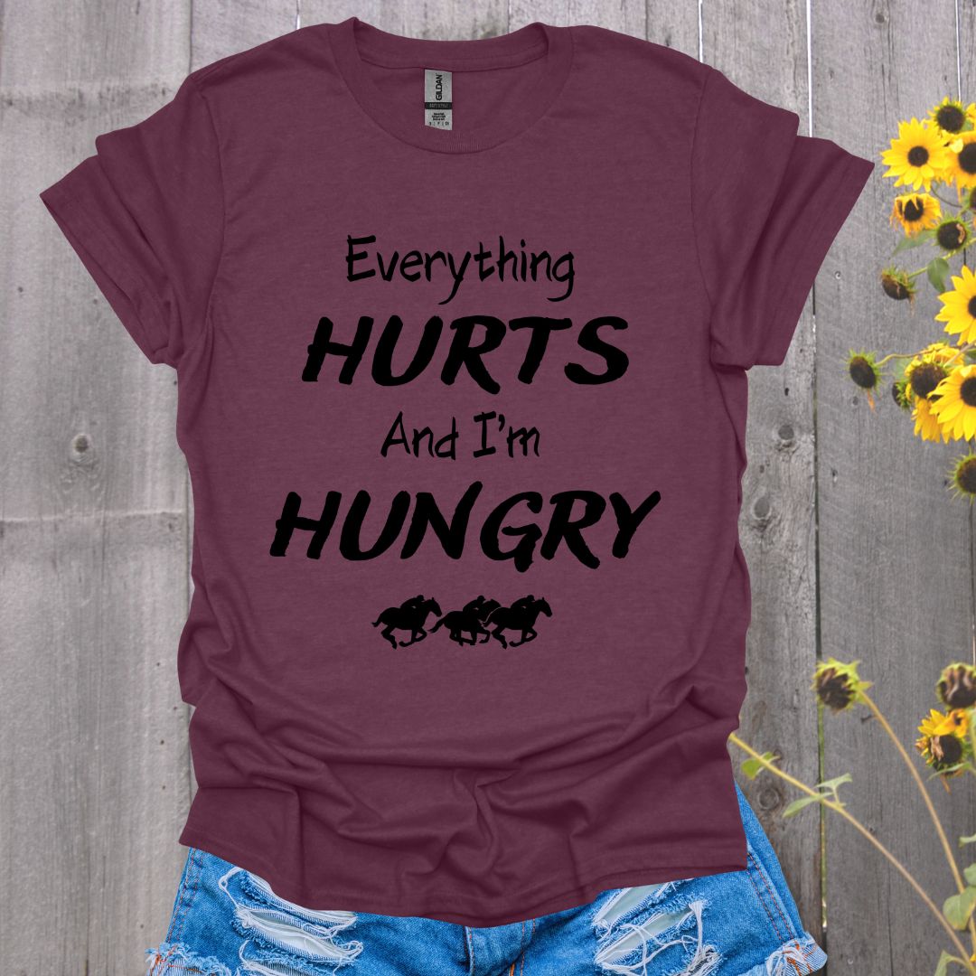 Everything Hurts Western Horse T-Shirt