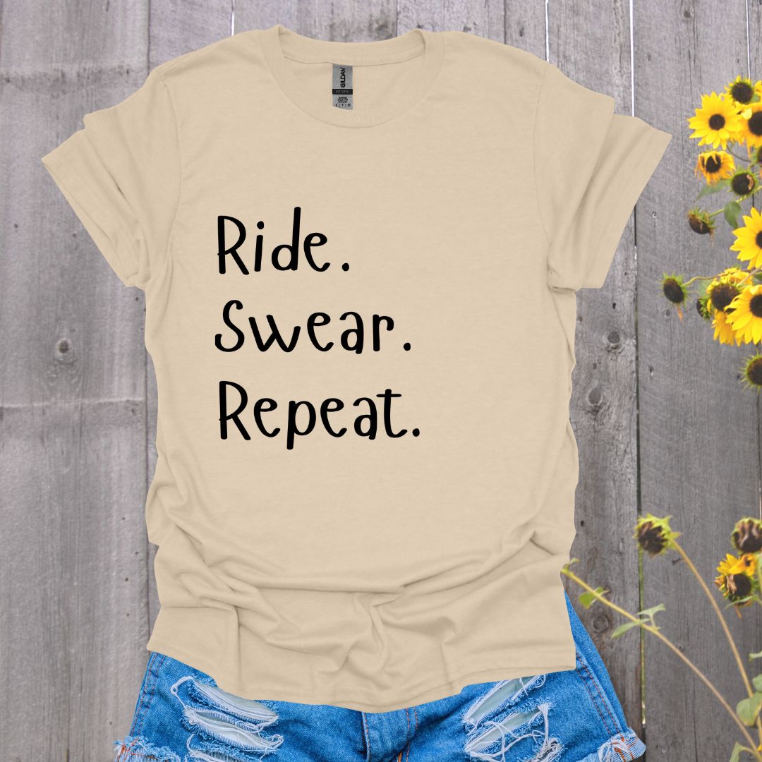 Ride Swear Repeat Horse T-Shirt