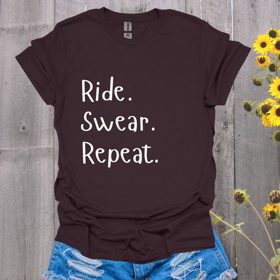 Ride Swear Repeat Horse T-Shirt