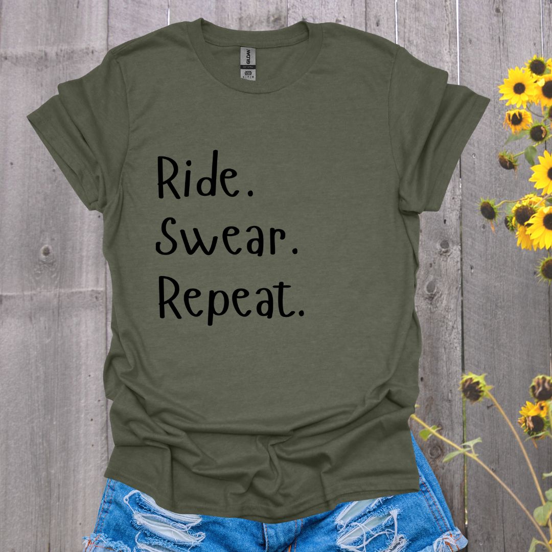 Ride Swear Repeat Horse T-Shirt