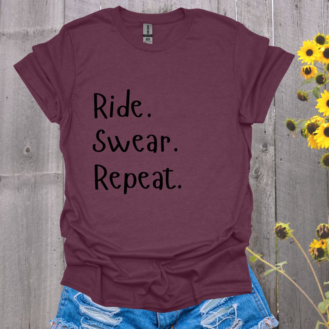 Ride Swear Repeat Horse T-Shirt