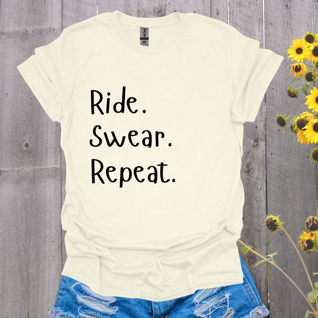 Ride Swear Repeat Horse T-Shirt