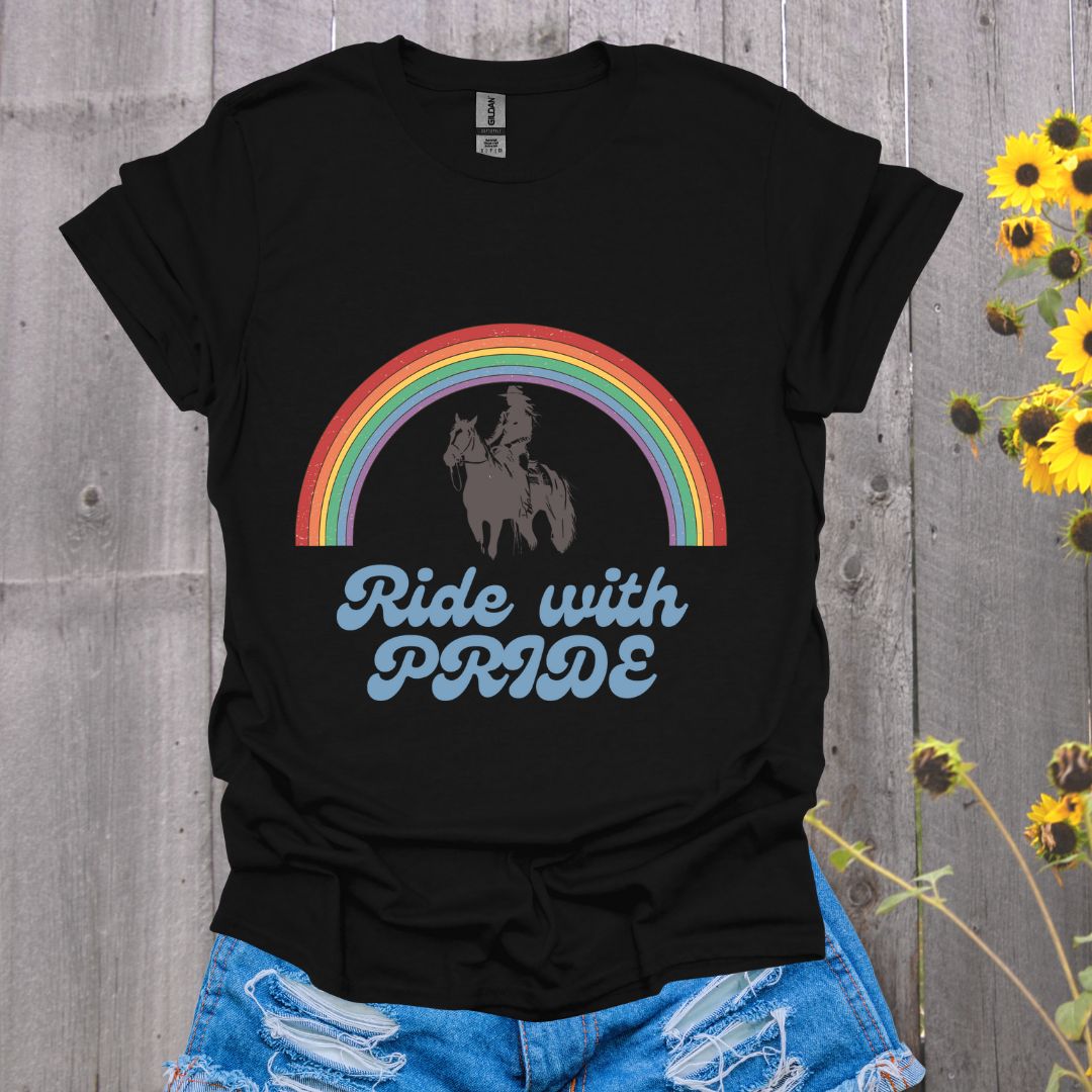 Western Ride With Pride Horse T-Shirt