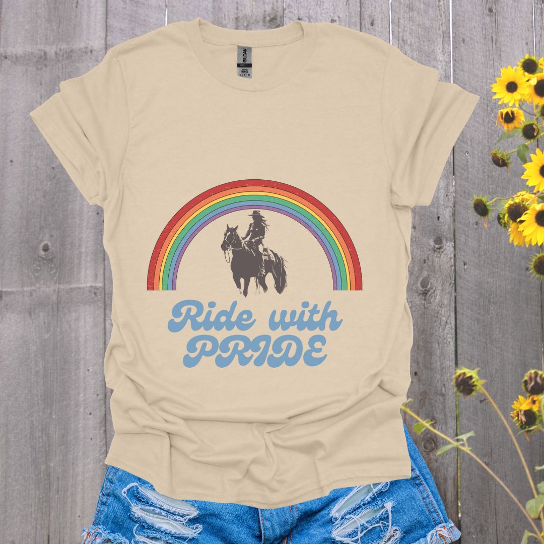 Western Ride With Pride Horse T-Shirt