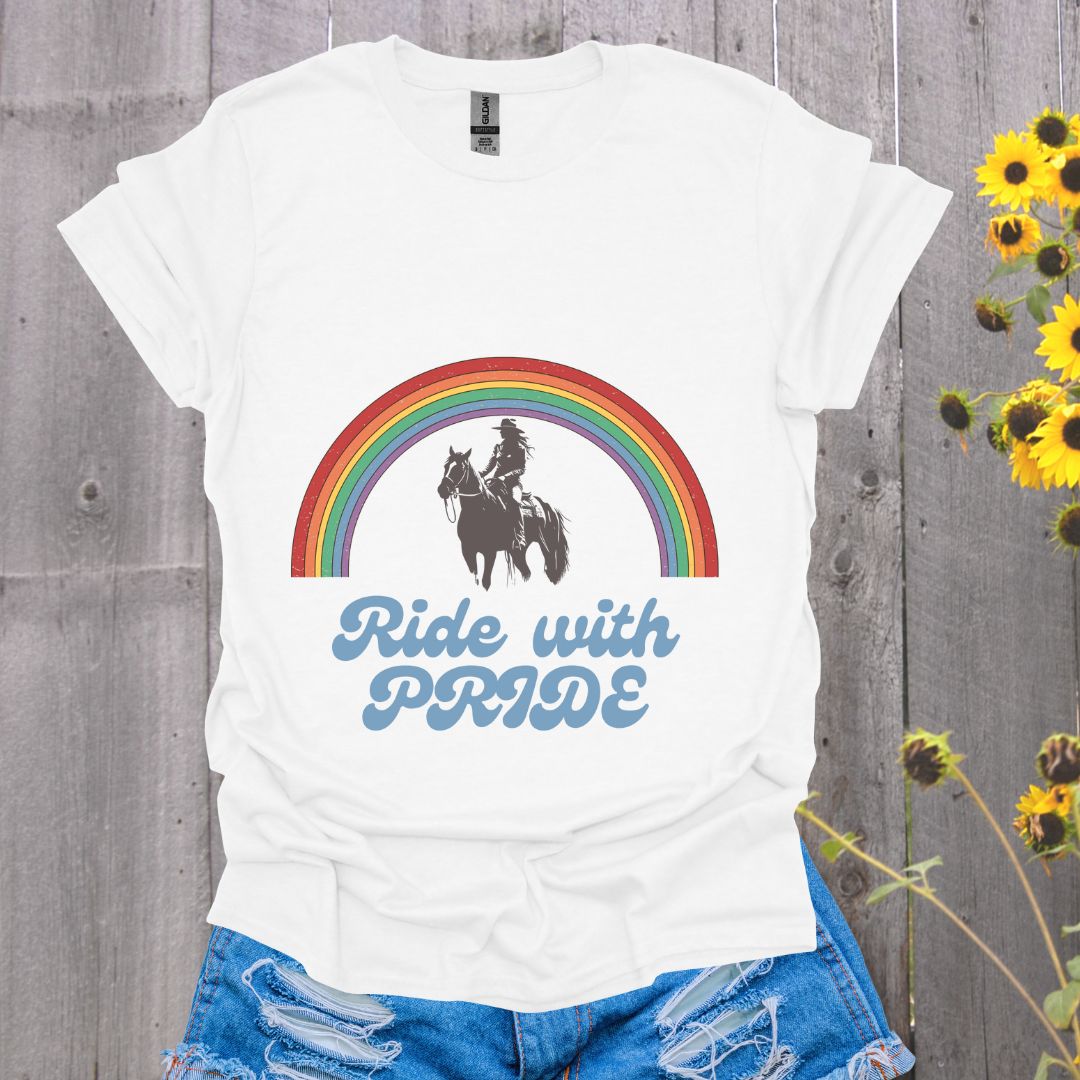 Western Ride With Pride Horse T-Shirt