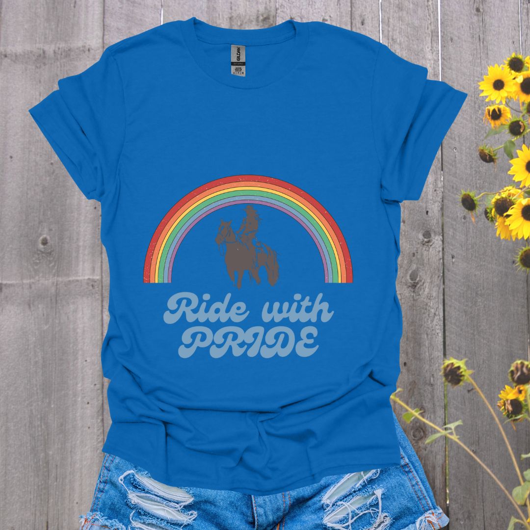 Western Ride With Pride Horse T-Shirt