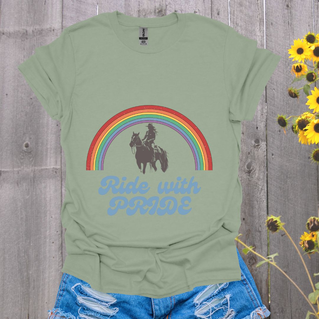 Western Ride With Pride Horse T-Shirt