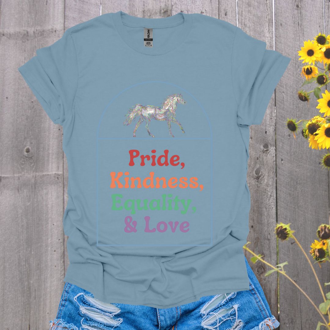 Pride Kindness Equality Love Horse T-Shirt
