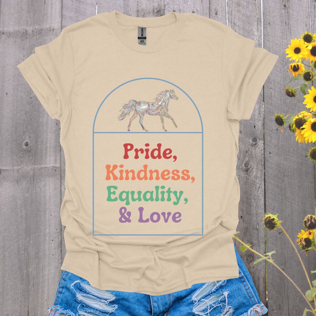 Pride Kindness Equality Love Horse T-Shirt