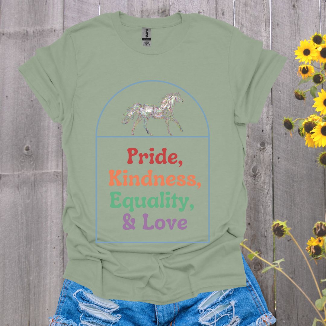 Pride Kindness Equality Love Horse T-Shirt