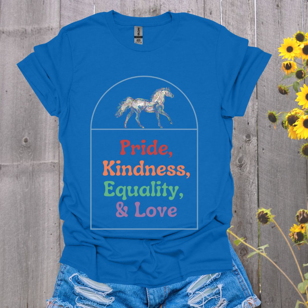 Pride Kindness Equality Love Horse T-Shirt