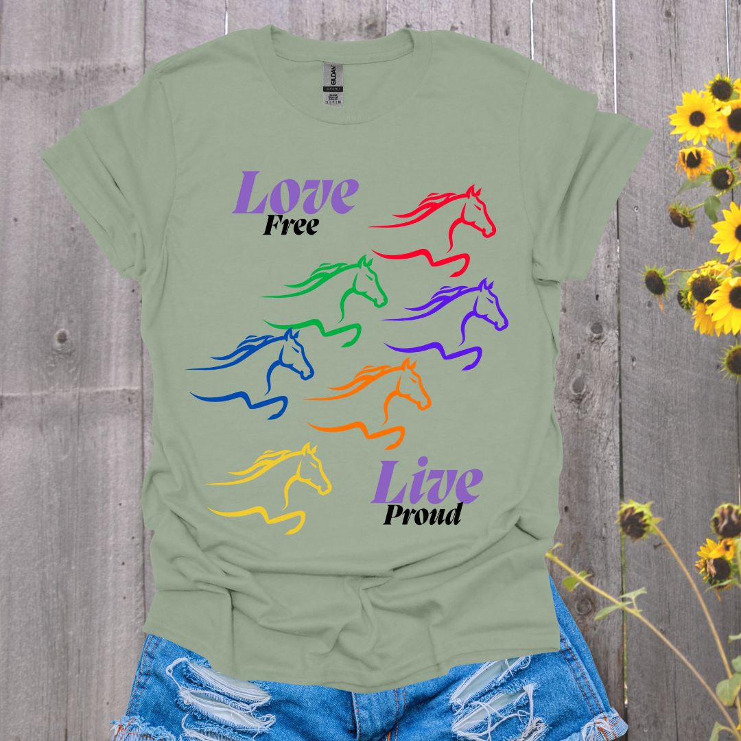 Love Free Horse Pride T-Shirt