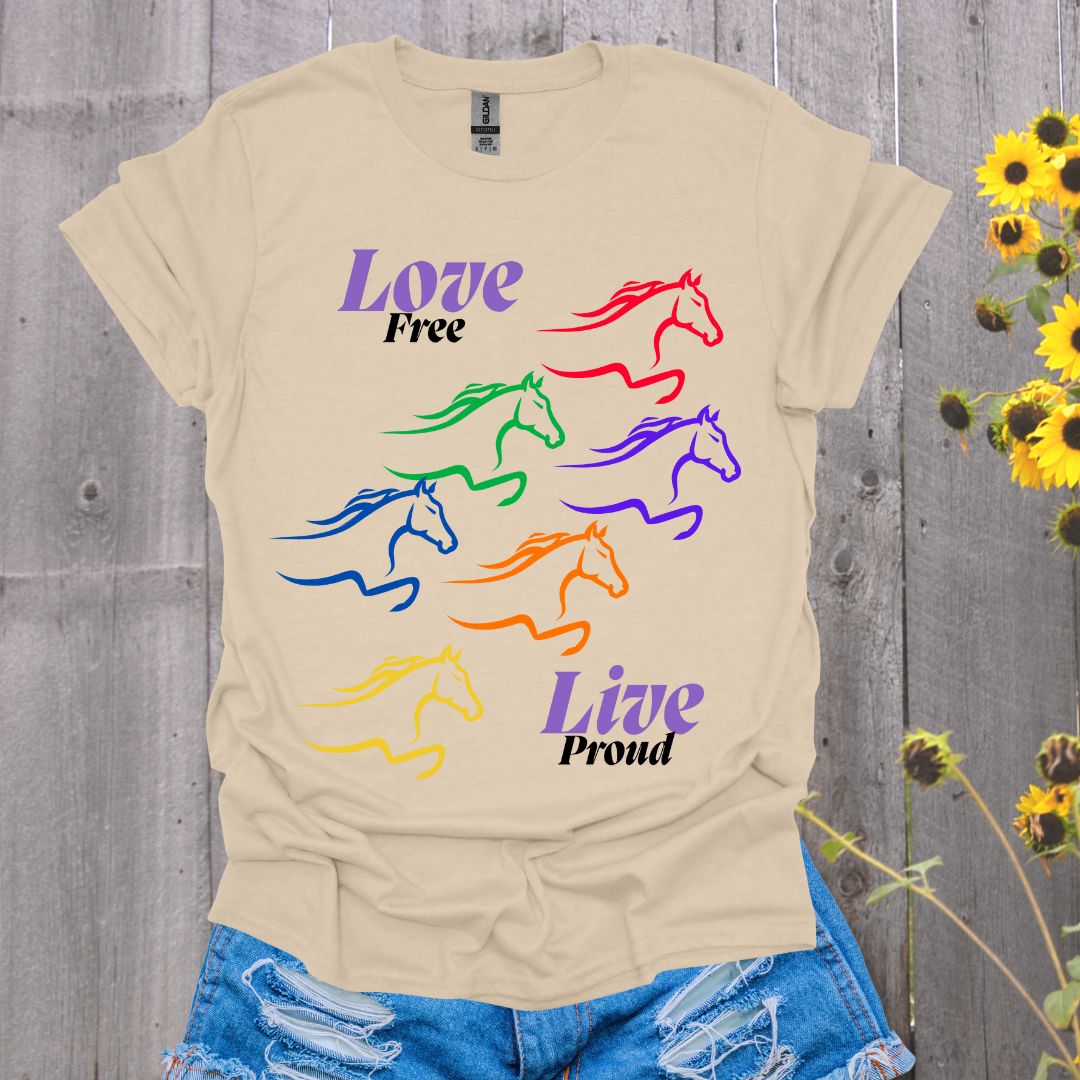 Love Free Horse Pride T-Shirt