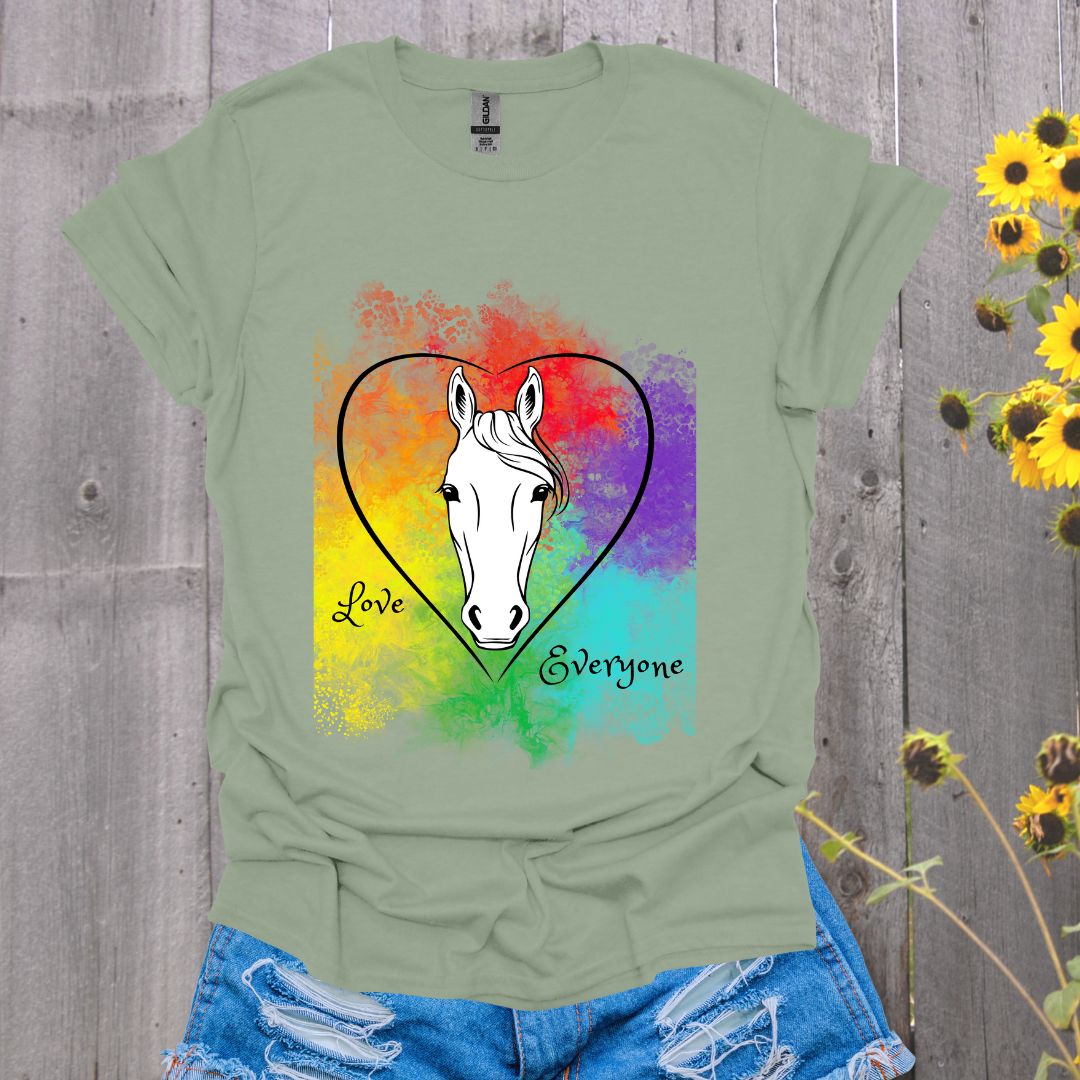 Love Everyone Horse Pride T-Shirt
