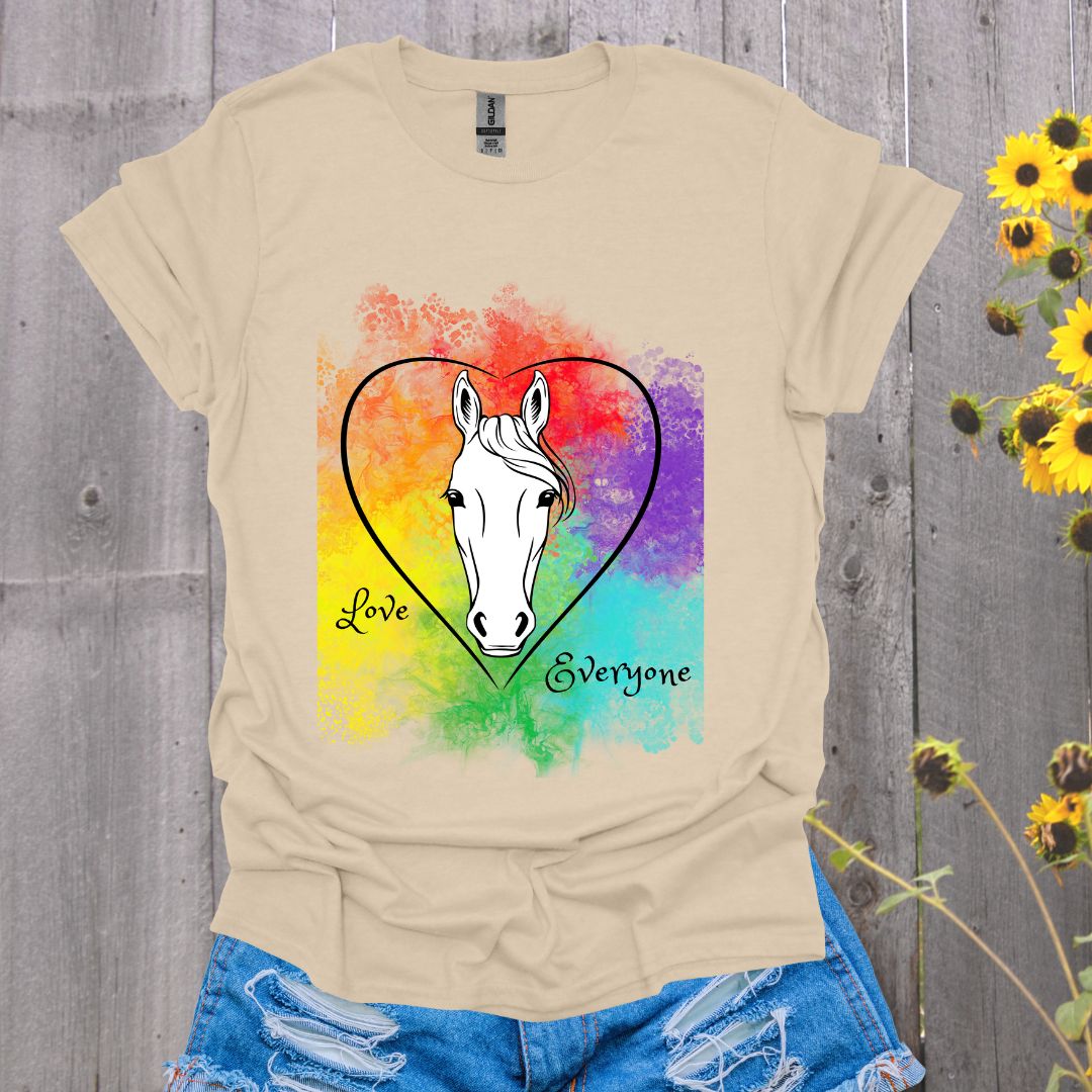 Love Everyone Horse Pride T-Shirt