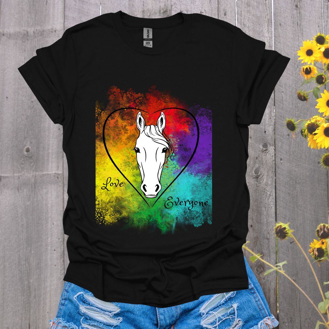 Love Everyone Horse Pride T-Shirt