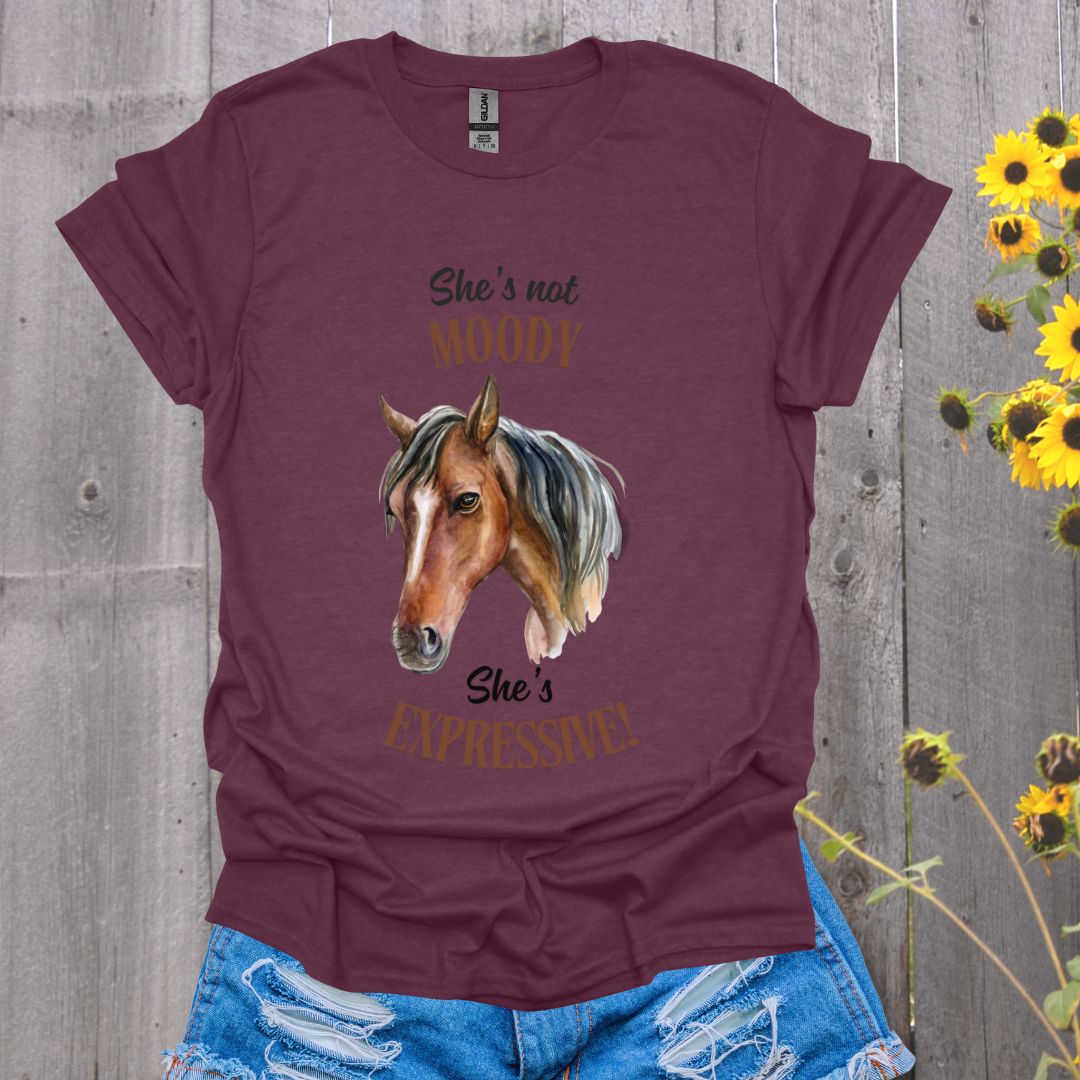 She's Expressive Horse T-Shirt