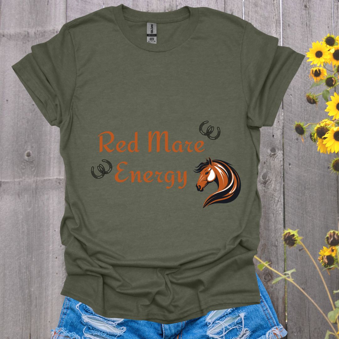 Red Mare Energy Horse T-Shirt