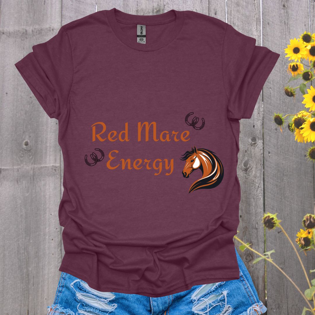 Red Mare Energy Horse T-Shirt