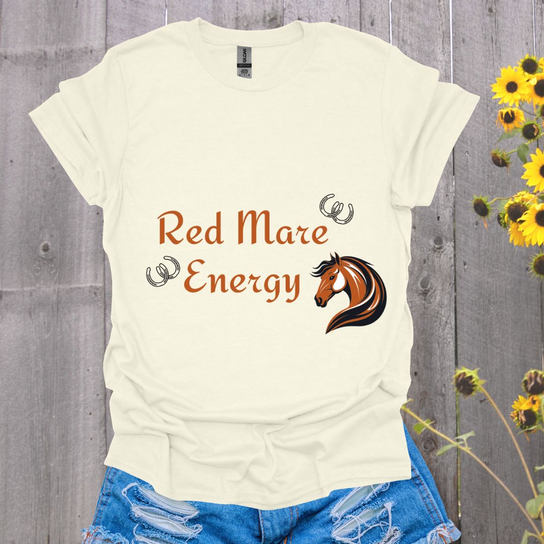 Red Mare Energy Horse T-Shirt