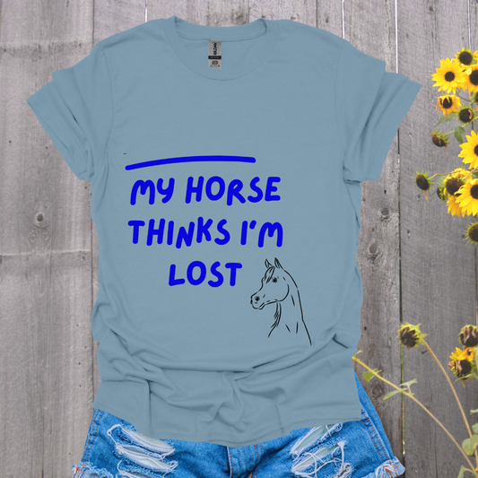 My Horse Thinks I'm Lost Endurance Rider Softstyle T-Shirt