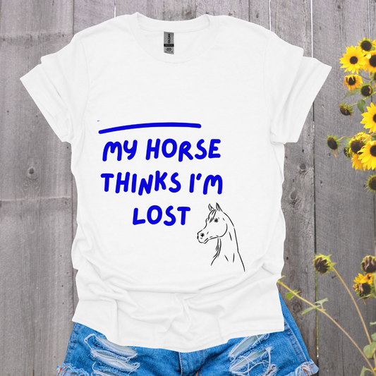 My Horse Thinks I'm Lost Endurance Rider Softstyle T-Shirt