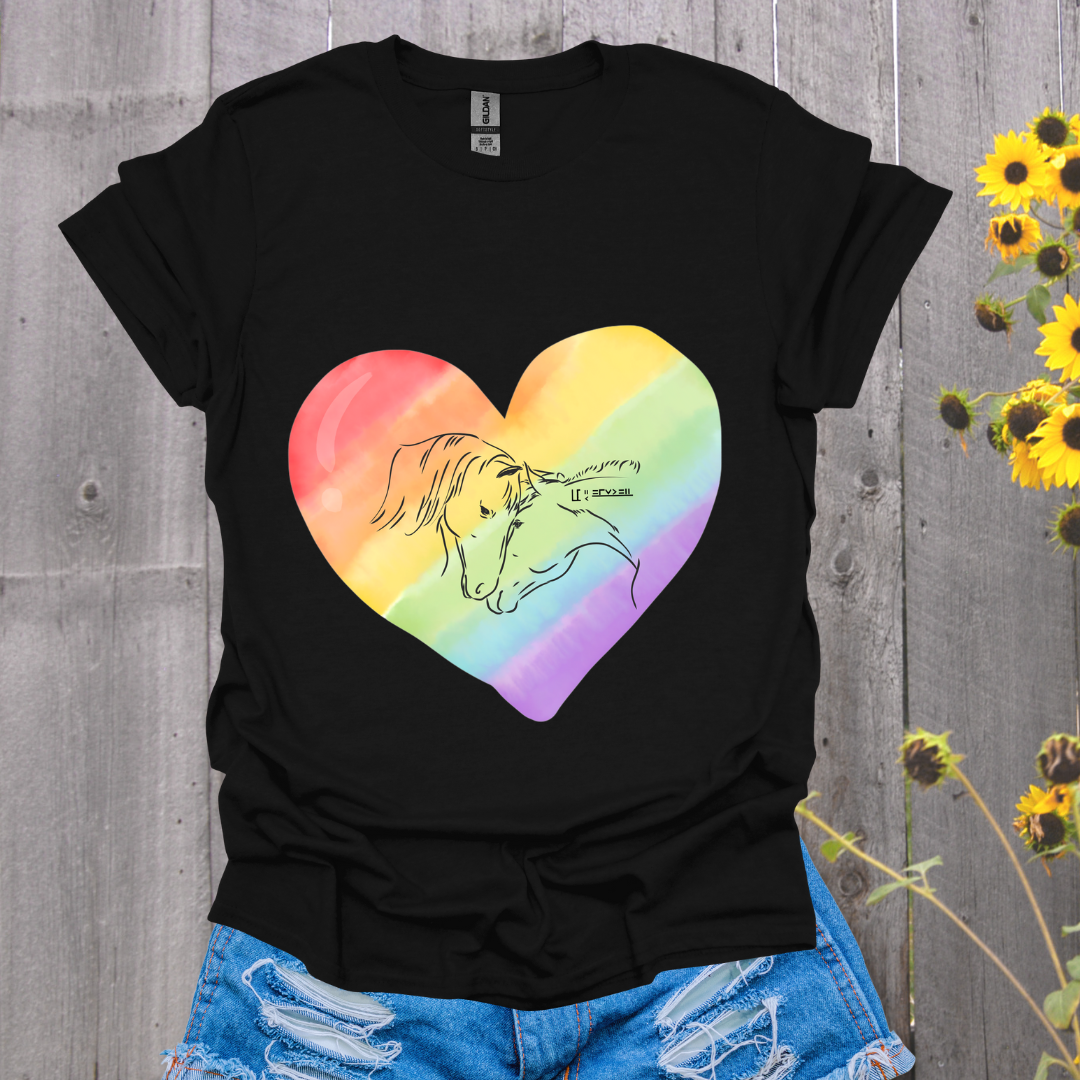 Mustangs Rainbow Heart T-Shirt