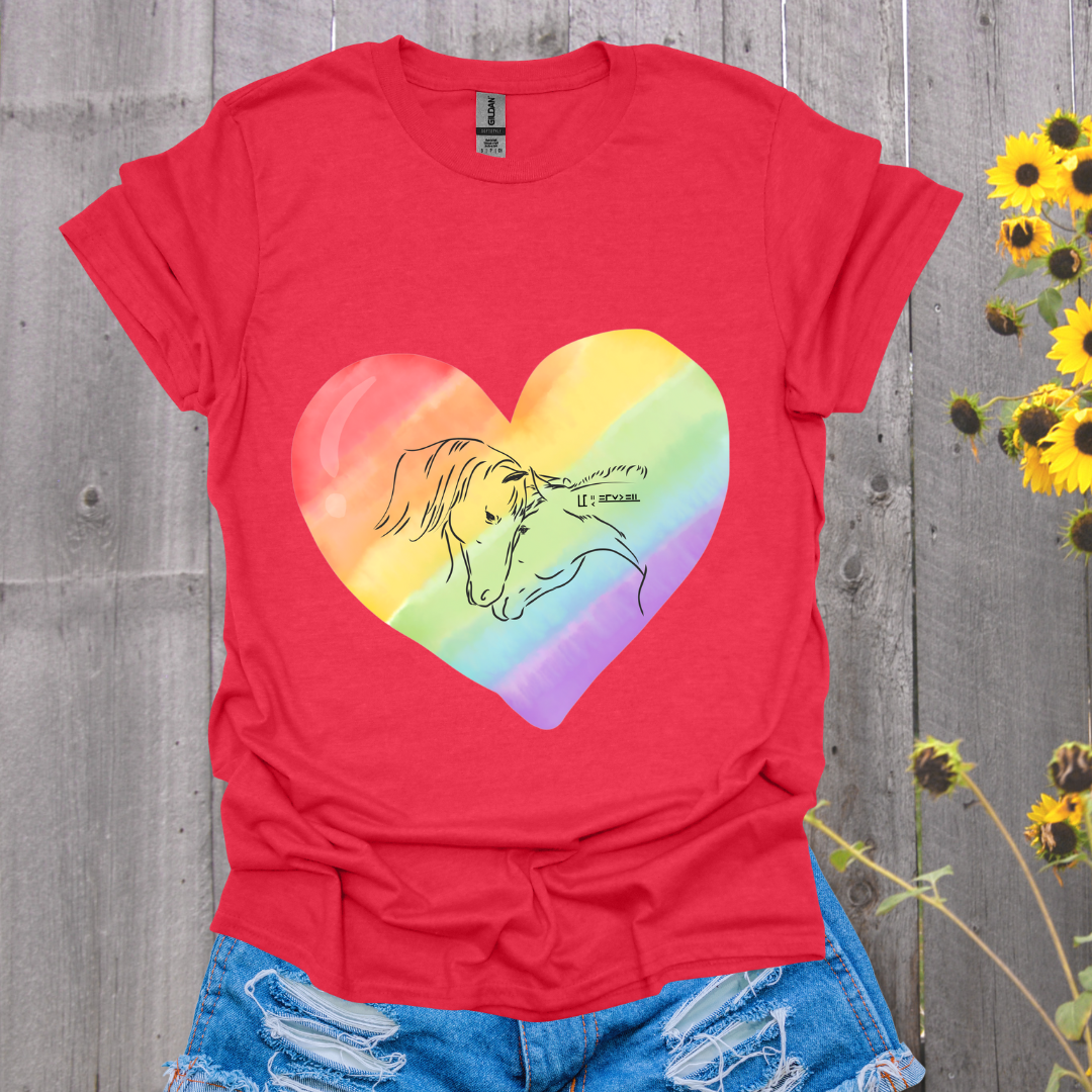 Mustangs Rainbow Heart T-Shirt