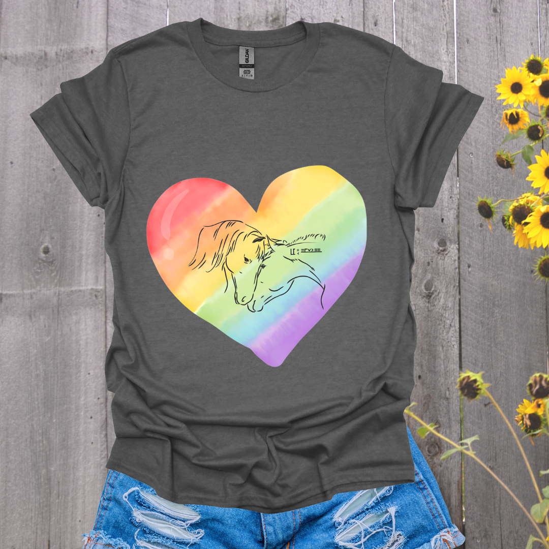 Mustangs Rainbow Heart T-Shirt