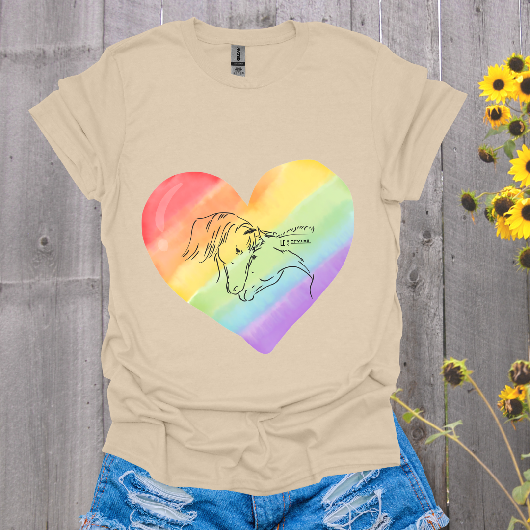 Mustangs Rainbow Heart T-Shirt