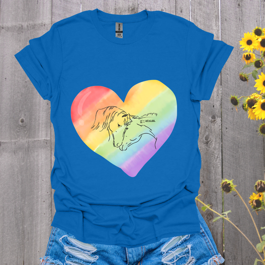 Mustangs Rainbow Heart T-Shirt