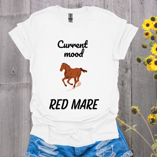 Current Mood Red Mare Horse T-Shirt