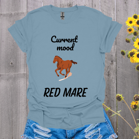 Current Mood Red Mare Horse T-Shirt